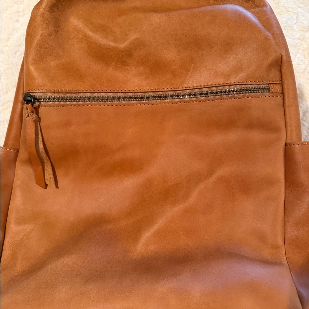 Able Tan Leather Backpack